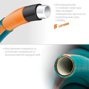 Шланг поливочный, 3/4", 25 м, ПВХ, 5-и слойный, 30 атм. GRINDA "PROLine EXPERT 5"