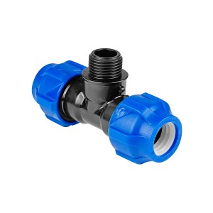 Тройник компрессионный 25х1/2"х25 наружная резьба