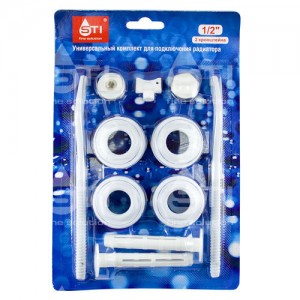 Комплект для монтажа радиаторов 1"х1/2", с 2 кронштейнами STI