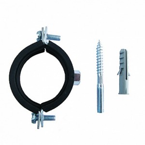 Хомут трубный 3/4", с дюбелем и шпилькой М8х80 мм