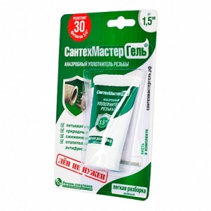 Анаэробный уплотнитель резьбы 15 г, зеленый СантехмастерГель