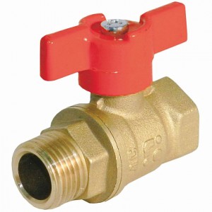 Кран шар. баб. 1/2", гайка-штуцер, вода БАЗ