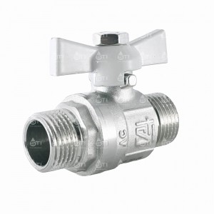 Кран шар. баб. 1", штуцер-штуцер, вода STI