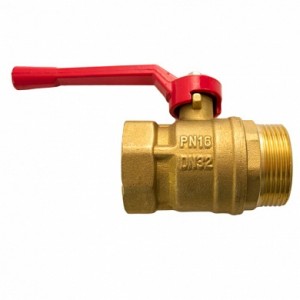 Кран шар. рыч. 3/4", гайка-штуцер, вода 11Б27п1