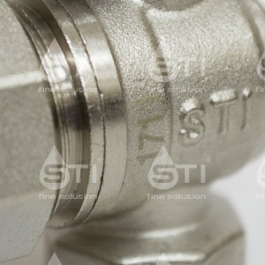 Кран шар. баб. 3/4", гайка-"американка", вода, угловой STI