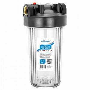 Корпус магистрального фильтра 1", прозрачный, 10" АКВАБРАЙТ