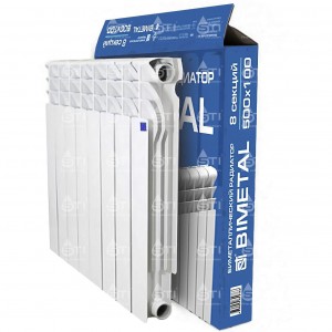 Радиатор биметаллический 500/100, 8 секций STI