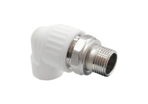 Угол ПП с американкой наруж. резьба 20х1/2"