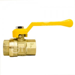 Кран шар. рыч. 3/4", гайка-гайка, газ STI