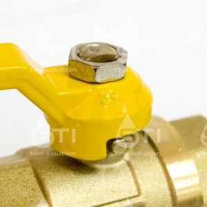 Кран шар. рыч. 3/4", гайка-гайка, газ STI