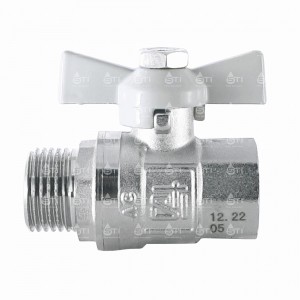 Кран шар. баб. 3/4", гайка-штуцер, вода STI