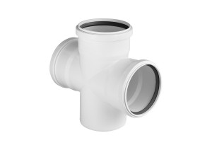 Крестовина 50х50х50-87*, одноплоскостная, внутр.  малошумн. канализ.