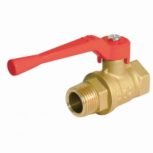 Кран шар. рыч. 3/4", гайка-штуцер, вода БАЗ