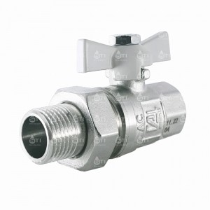 Кран шар. баб. 1/2", гайка-"американка", вода STI