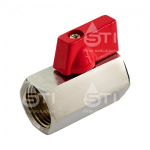 Кран шар. флаж. 1/2", гайка-гайка, вода STI MINI