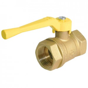 Кран шар. рыч. 1/2", гайка-гайка, газ БАЗ