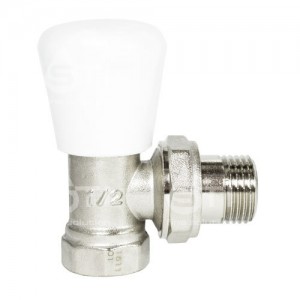 Вентиль для радиатора 1/2", угловой STI