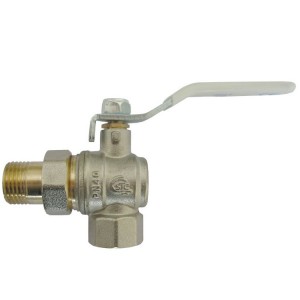 Кран шар. рыч. 1/2", гайка-"американка", вода, угловой