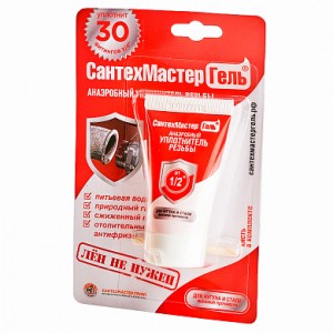 Анаэробный уплотнитель резьбы 15 г, красный СантехмастерГель