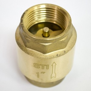 Клапан обратный 1 1/2", пружинный, латунный шток STI