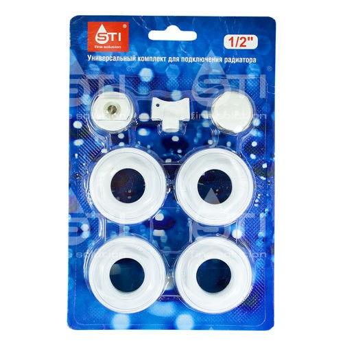 Комплект для монтажа радиаторов 1"х1/2" без кронштейнов STI