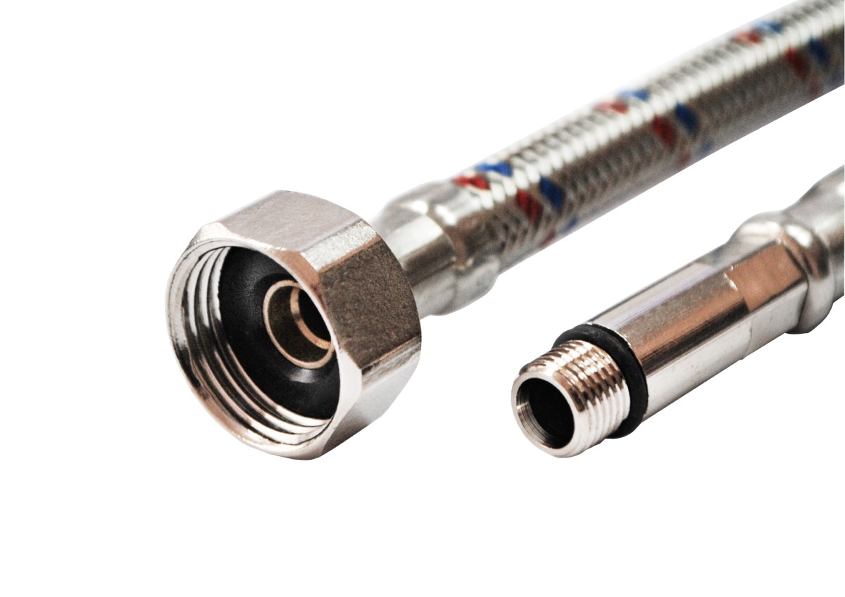 Подводка гибкая для смесителей 1/2"хМ10, 1,0 м