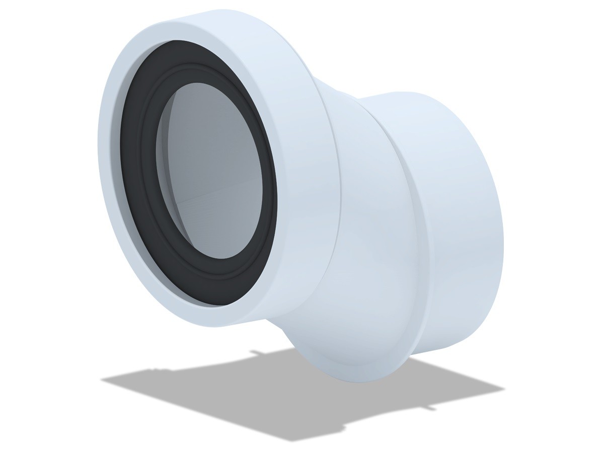 Эксцентрик для унитаза 40 мм, жесткий, с выпуском 110 мм