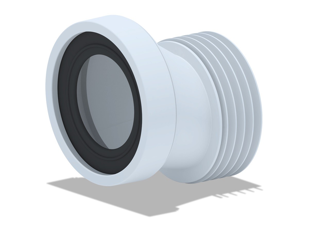 Эксцентрик для унитаза 20 мм, жесткий, с выпуском 110 мм