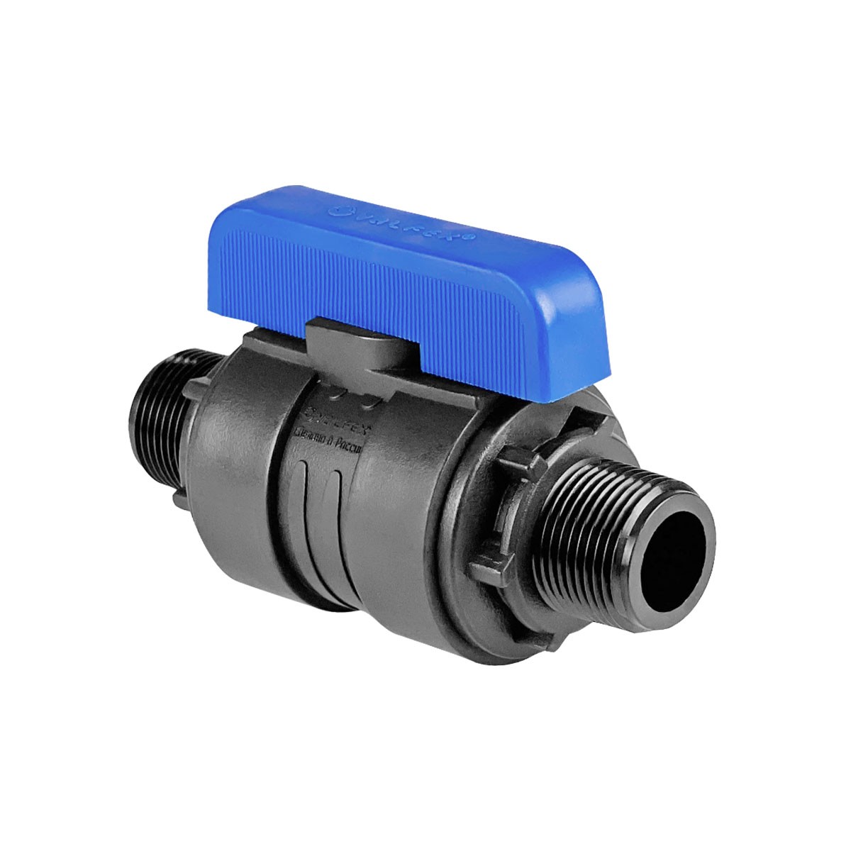 Кран компрессионный 1/2", штуцер-штуцер