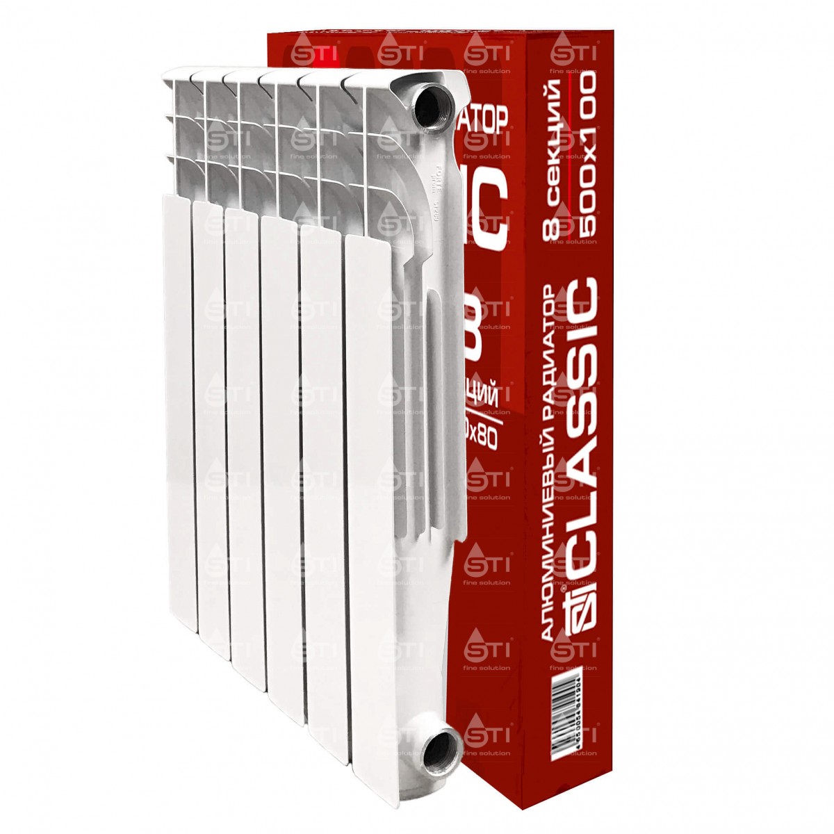 Радиатор алюминиевый, 500/100, 8 секций STI