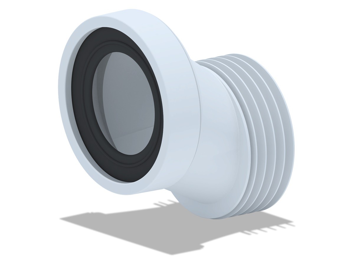 Эксцентрик для унитаза 40 мм, жесткий, с выпуском 110 мм