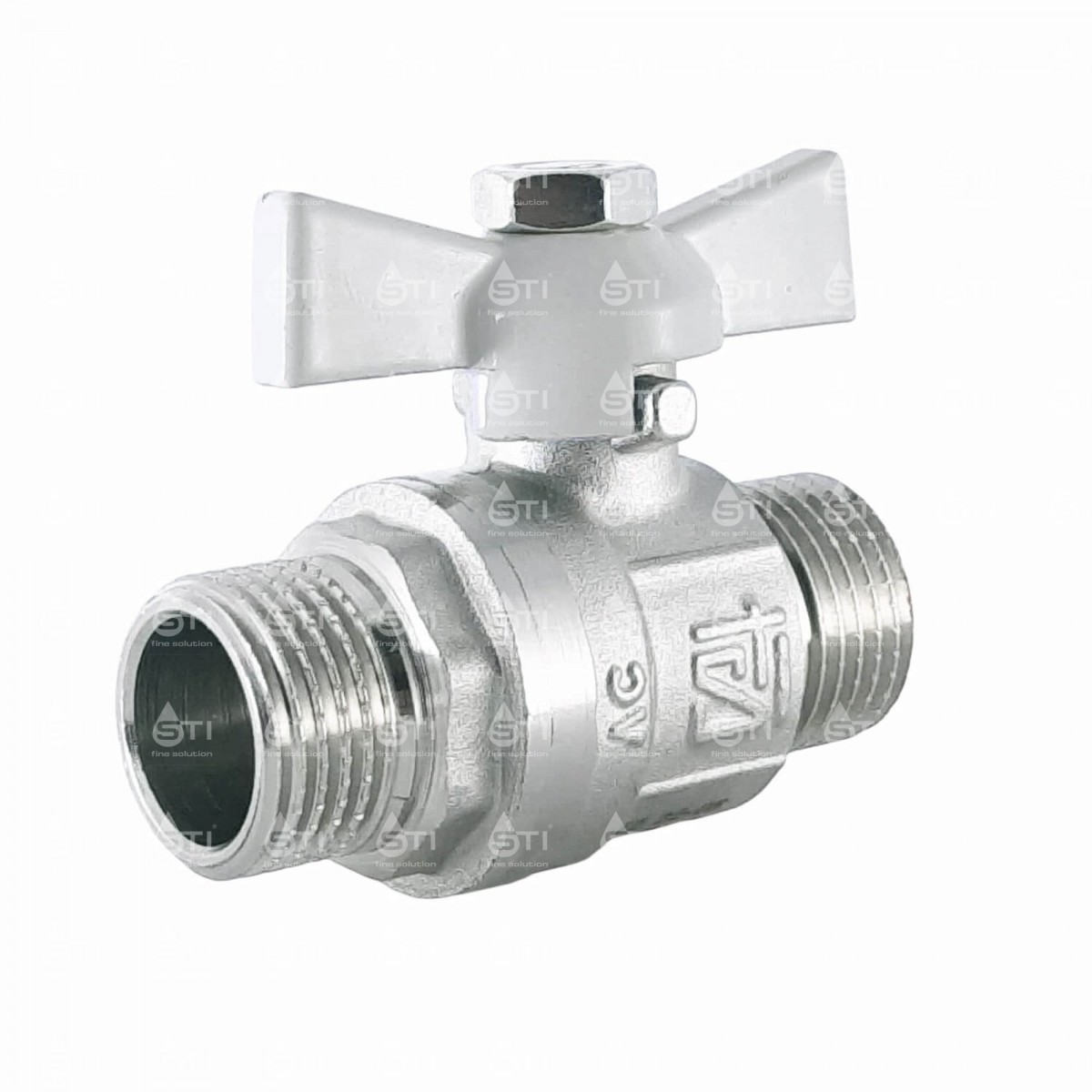 Кран шар. баб. 1/2", штуцер-штуцер, вода STI