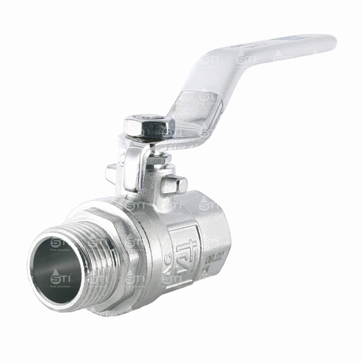 Кран шар. рыч. 2", гайка-штуцер, вода STI