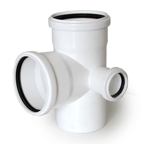 Крестовина 110х110х50-87*, двухплоскостная, правая, внутр. малошумн. канализ.