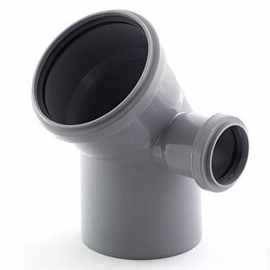 Отвод 110-45*, с выходом 50 (правый) внутр. канализ.