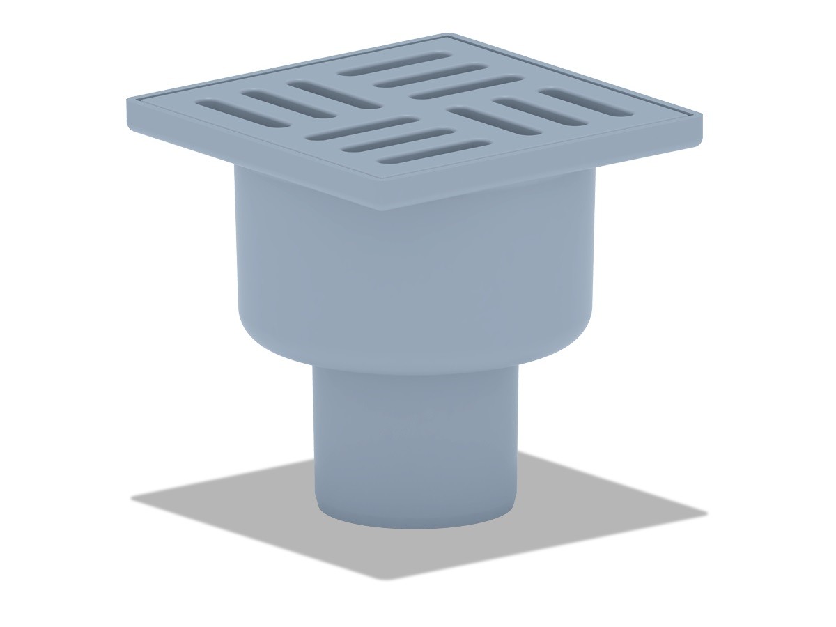 Трап вертикальный 50, пластиковая решетка 100х100 мм АНИПЛАСТ