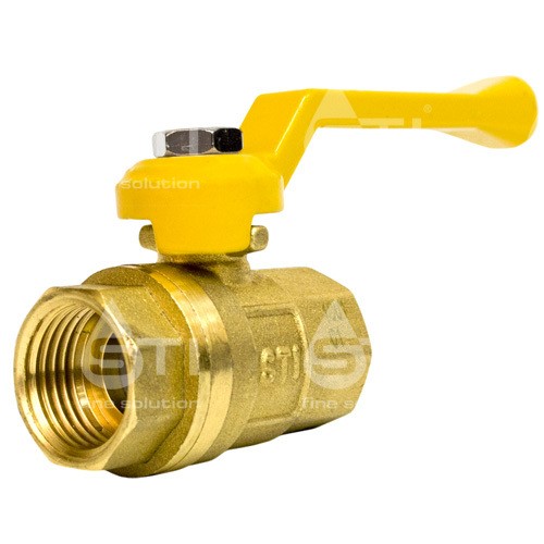 Кран шар. рыч. 3/4", гайка-гайка, газ STI