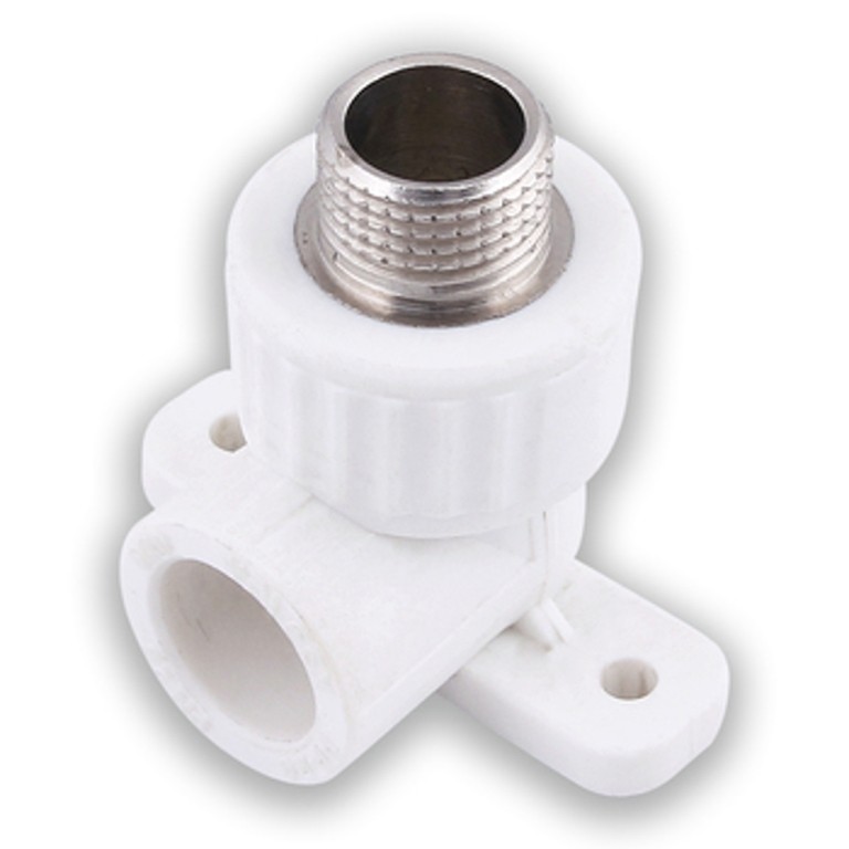 Угол ПП 20х1/2" наружная резьба, с креплениями