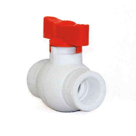 Кран шар. ПП 20 MINI (красный)