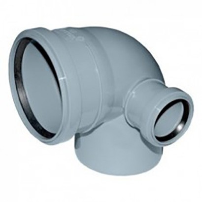 Отвод 110-87* с выходом 50 (правый) внутр. канализ.