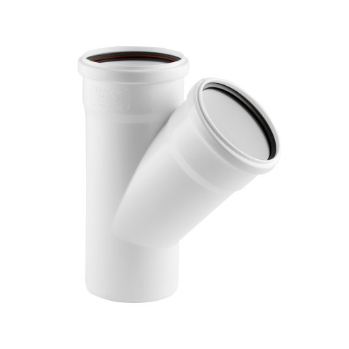 Тройник 110х110-45* внутр. малошумн. канализ.