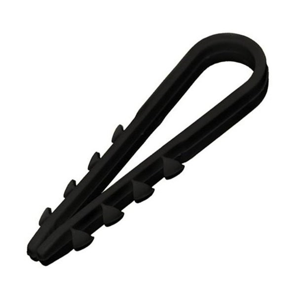Дюбель-хомут для крепления кабеля, 5-10 мм, черный